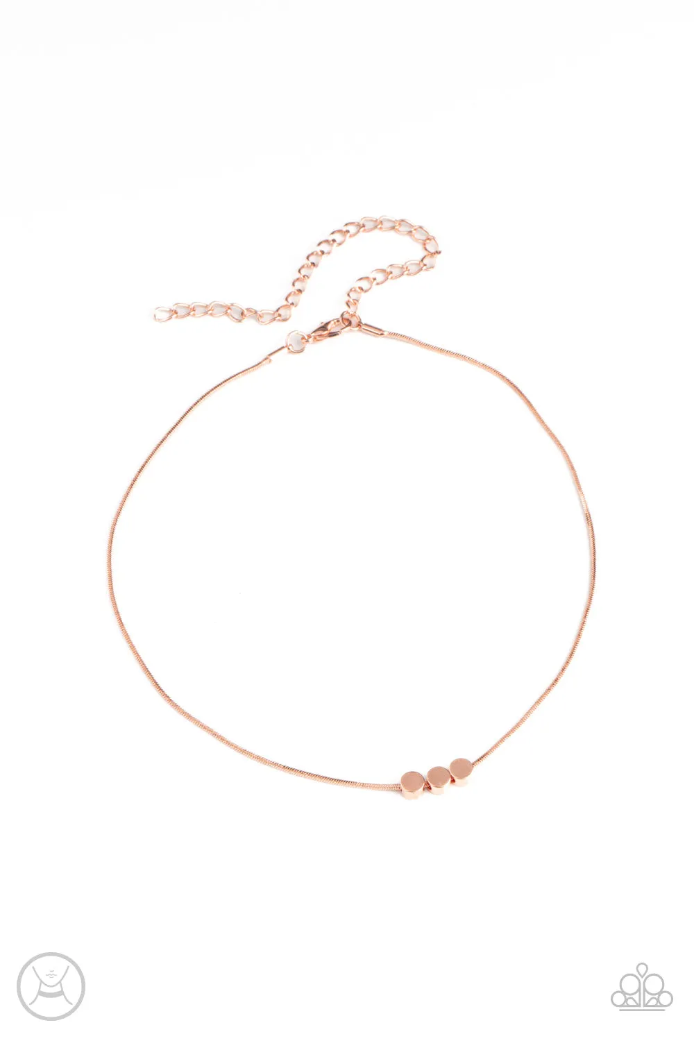 Open Door Jewelry - Dynamically Dainty - Copper Necklace - Paparazzi Accessories