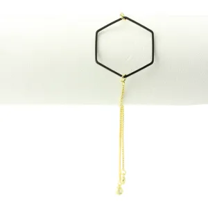 "Le Contour" Black Hexagon Bracelet