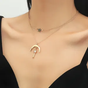 Retro Personality Star Choker Clavicle Chain Simple Hip Hop Metal Pendant