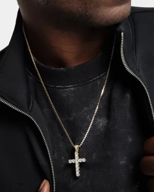 Saint Morta Iced Cross Pendant Gold