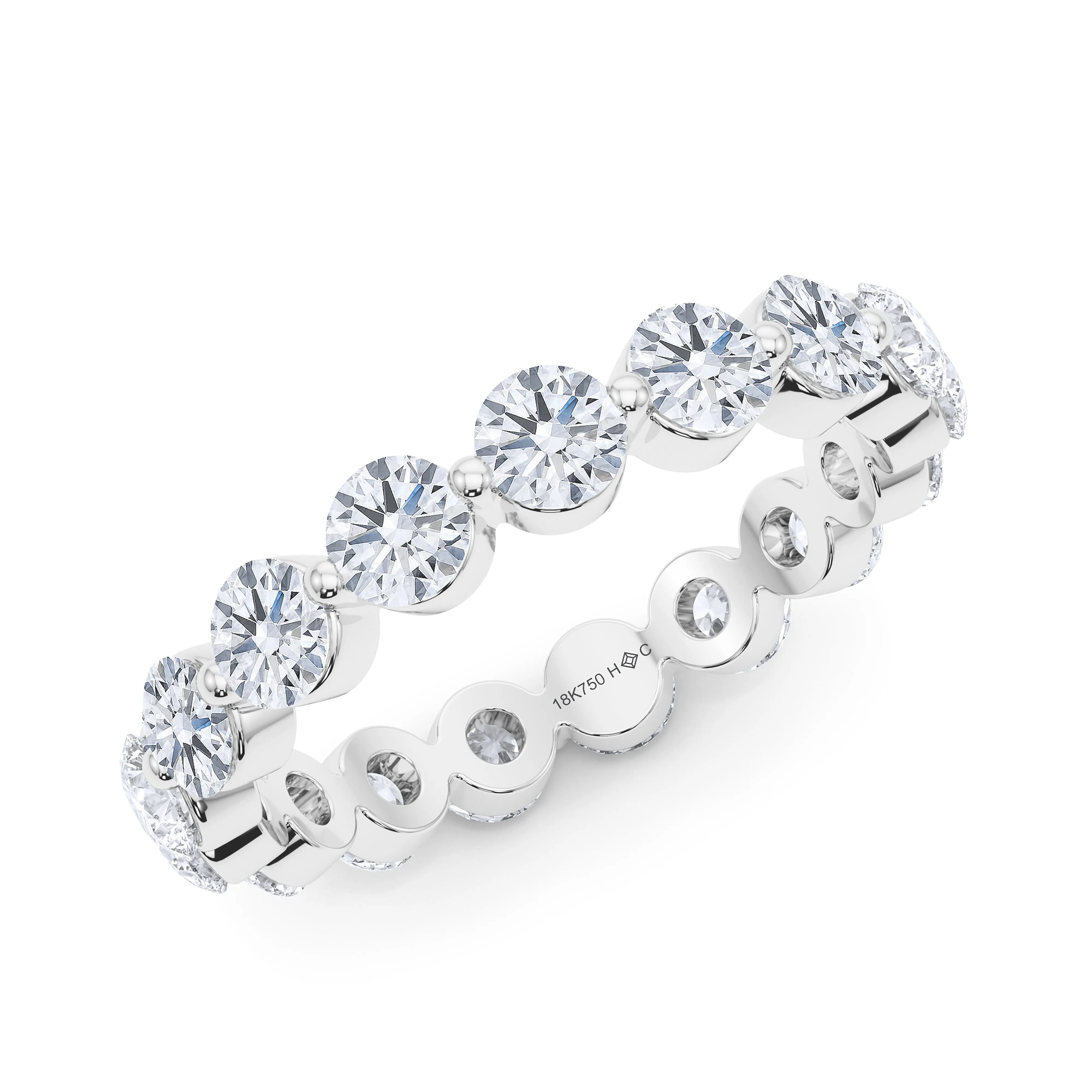 Single Prong Diamond Eternity Band