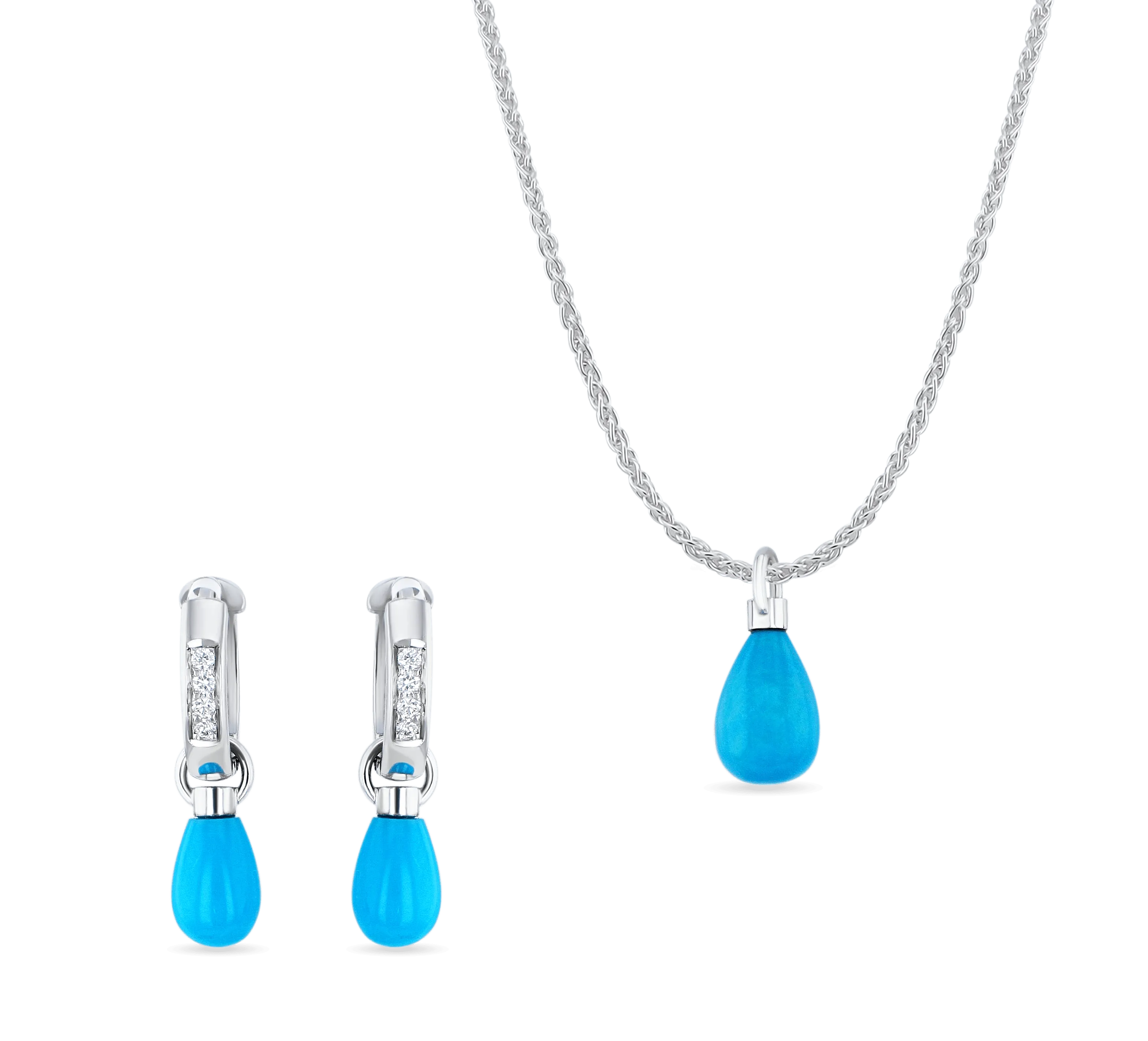 Sky Drops Pendant and Earrings Set