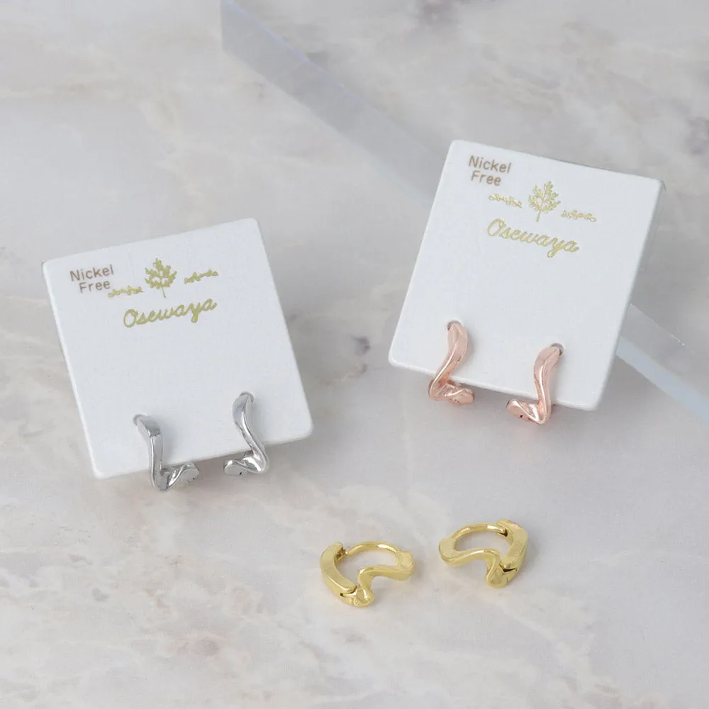 Squiggle Huggie Earrings