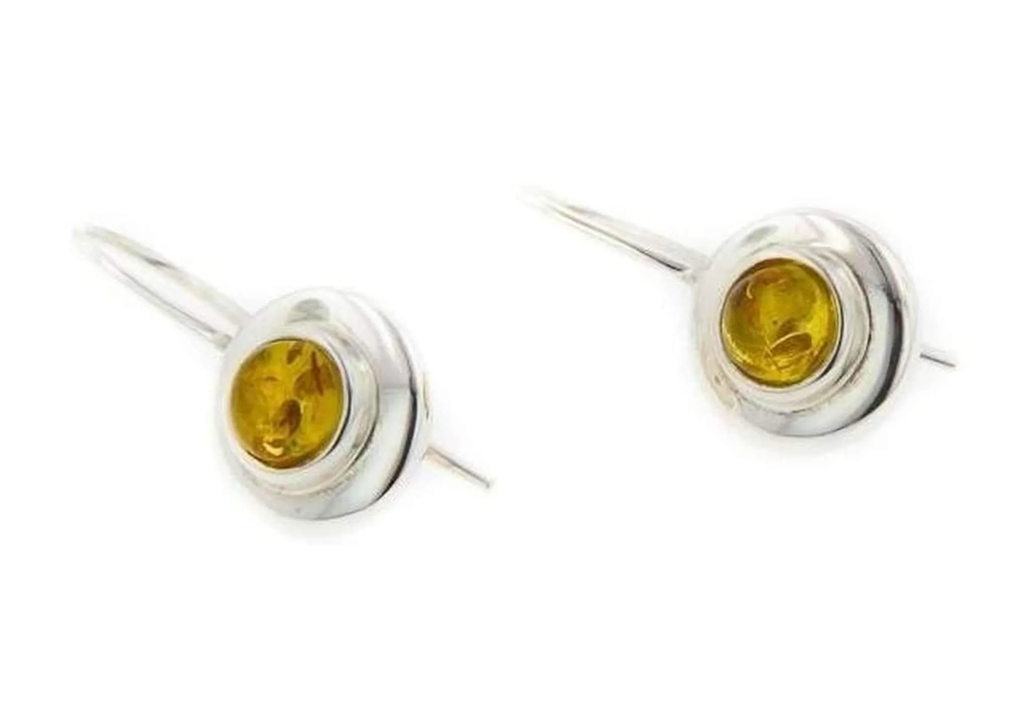 Sterling Silver & Amber Earrings