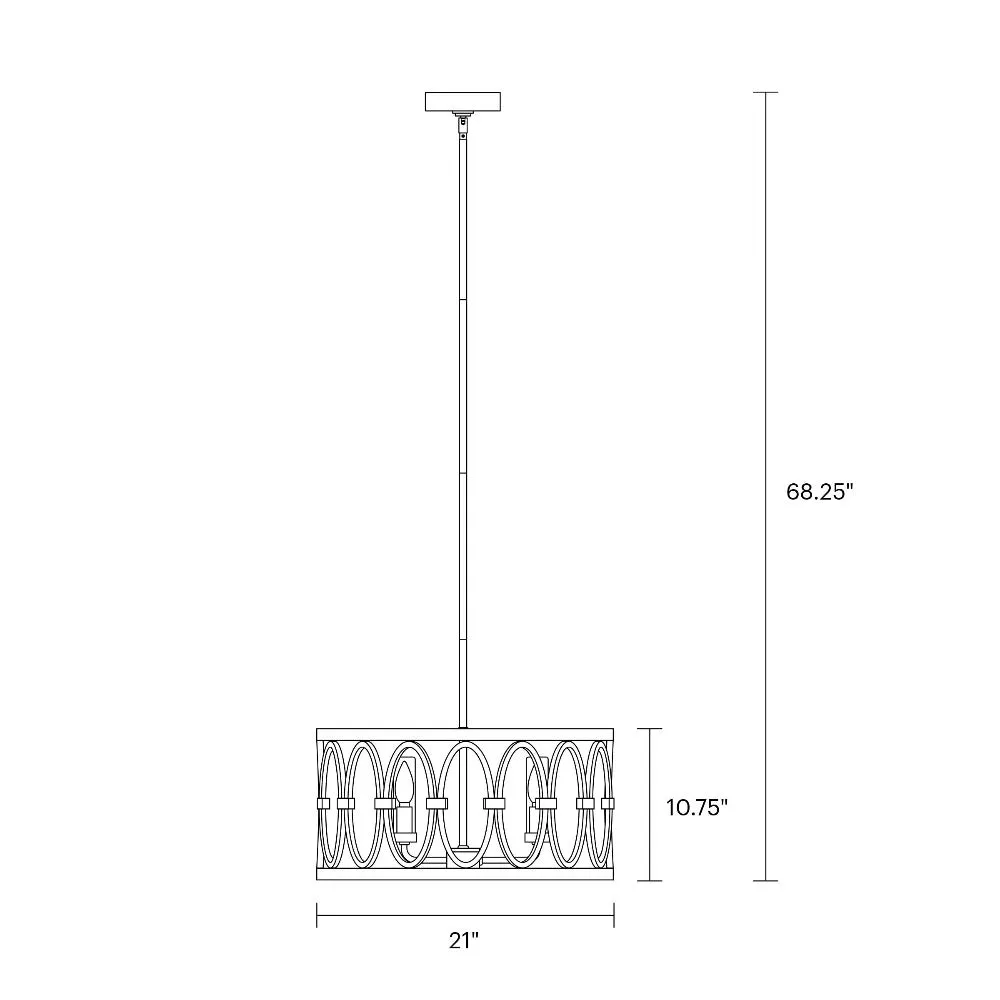 Swartz 5-Light Drum Pendant