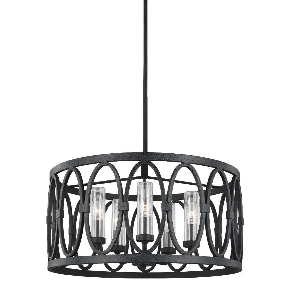 Swartz 5-Light Drum Pendant