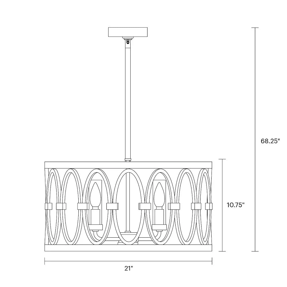 Swartz 5-Light Drum Pendant