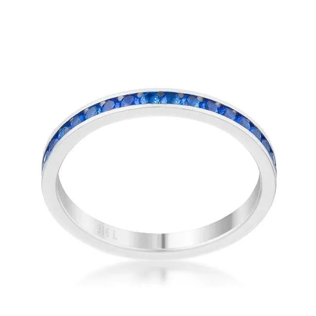 Teresa Sapphire Silver Eternity Ring | 1ct | Stainless Steel