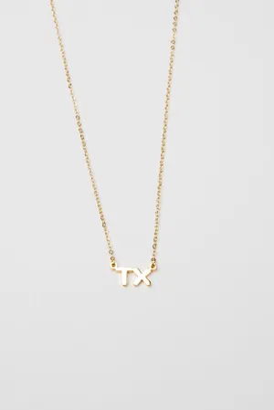 TEXAS INITIAL NECKLACE