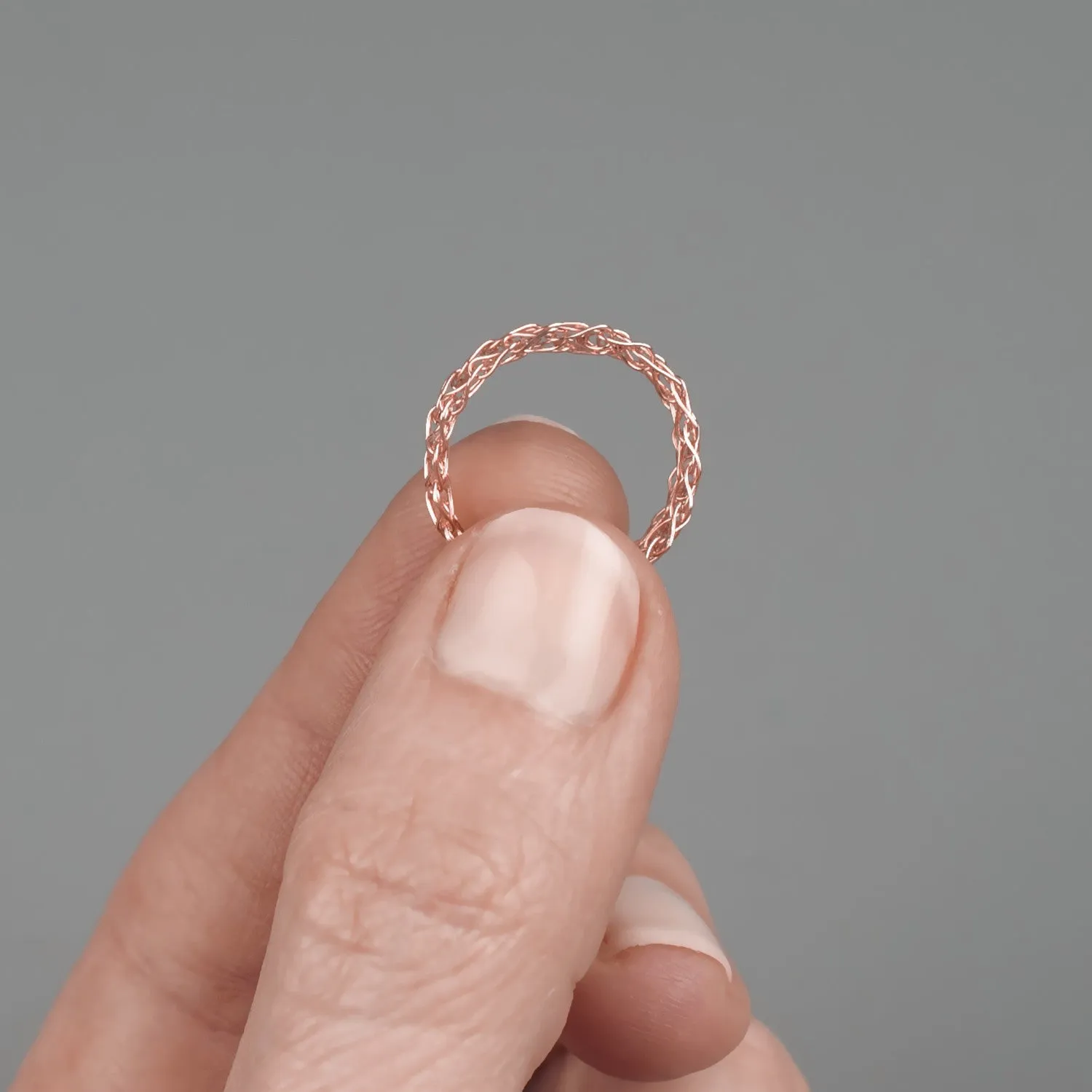 Thin rose gold ring