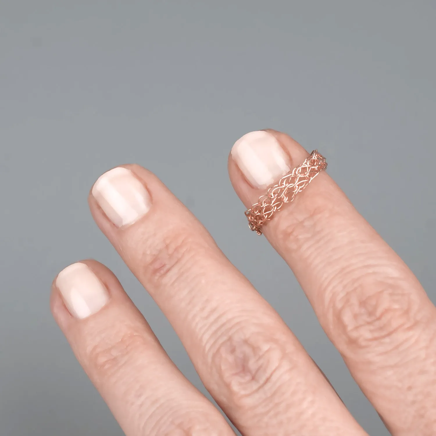 Thin rose gold ring