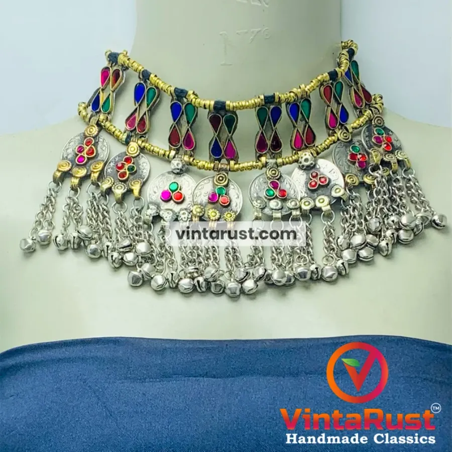 Traditional Vintage Coins Choker Necklace