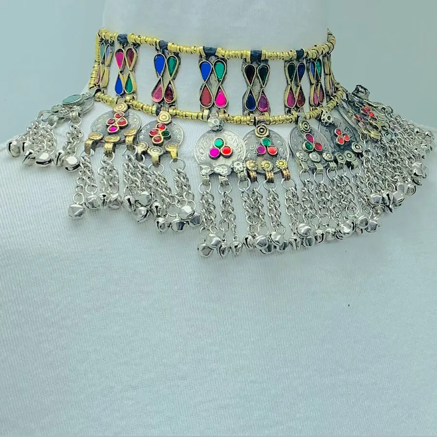 Traditional Vintage Coins Choker Necklace