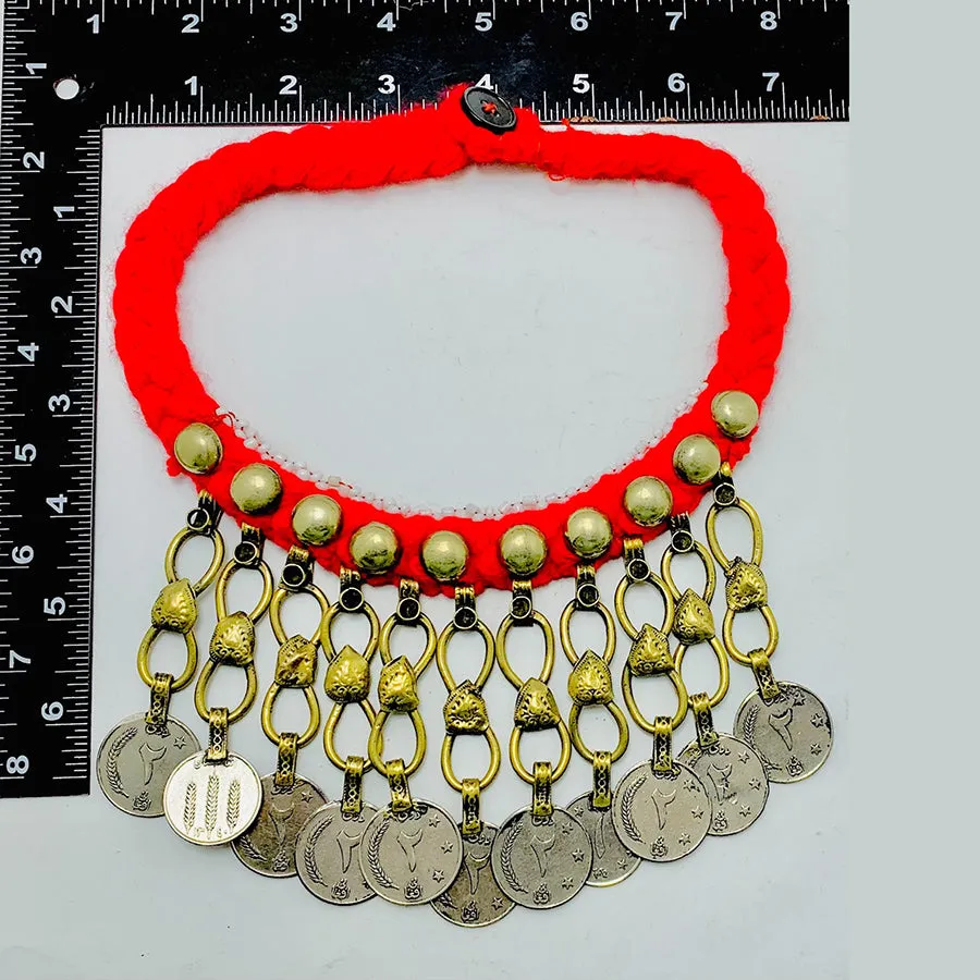 Tribal Vintage Coins Choker Necklace