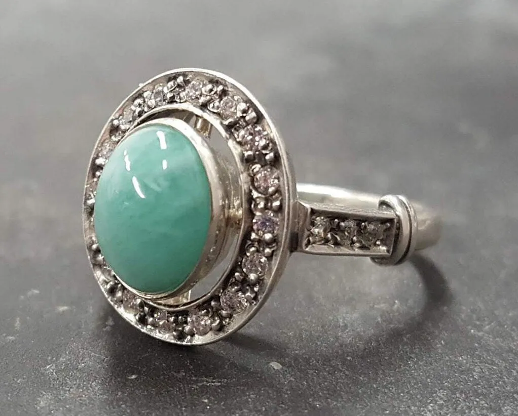 Victorian Emerald Ring - Genuine Emerald Ring - May Birthstone Ring