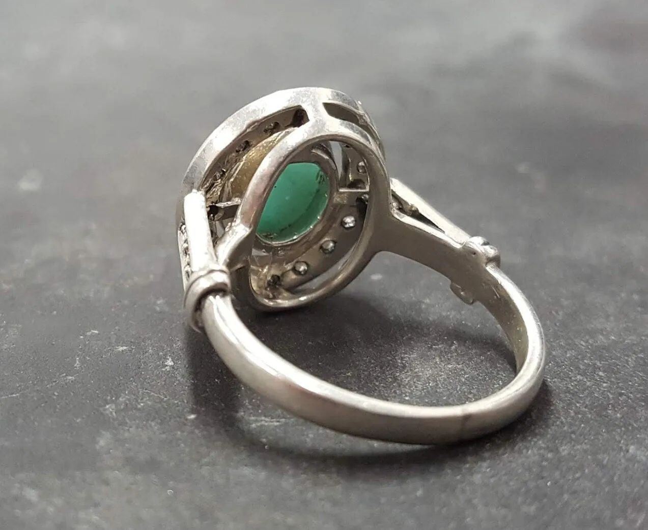 Victorian Emerald Ring - Genuine Emerald Ring - May Birthstone Ring