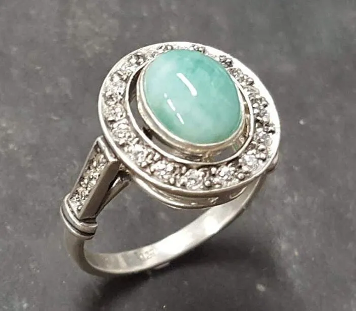 Victorian Emerald Ring - Genuine Emerald Ring - May Birthstone Ring