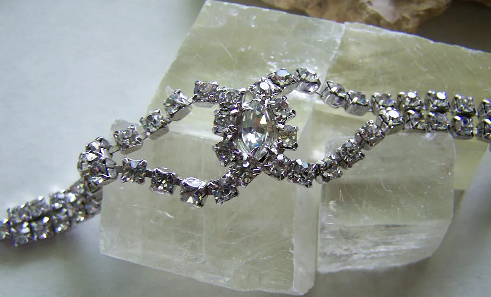 Vintage Art Deco Style Rhinestone Choker Necklace