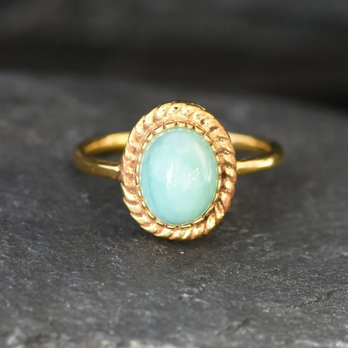 Vintage Emerald Gold Ring, Natural Emerald Ring, Statement Solitaire Ring