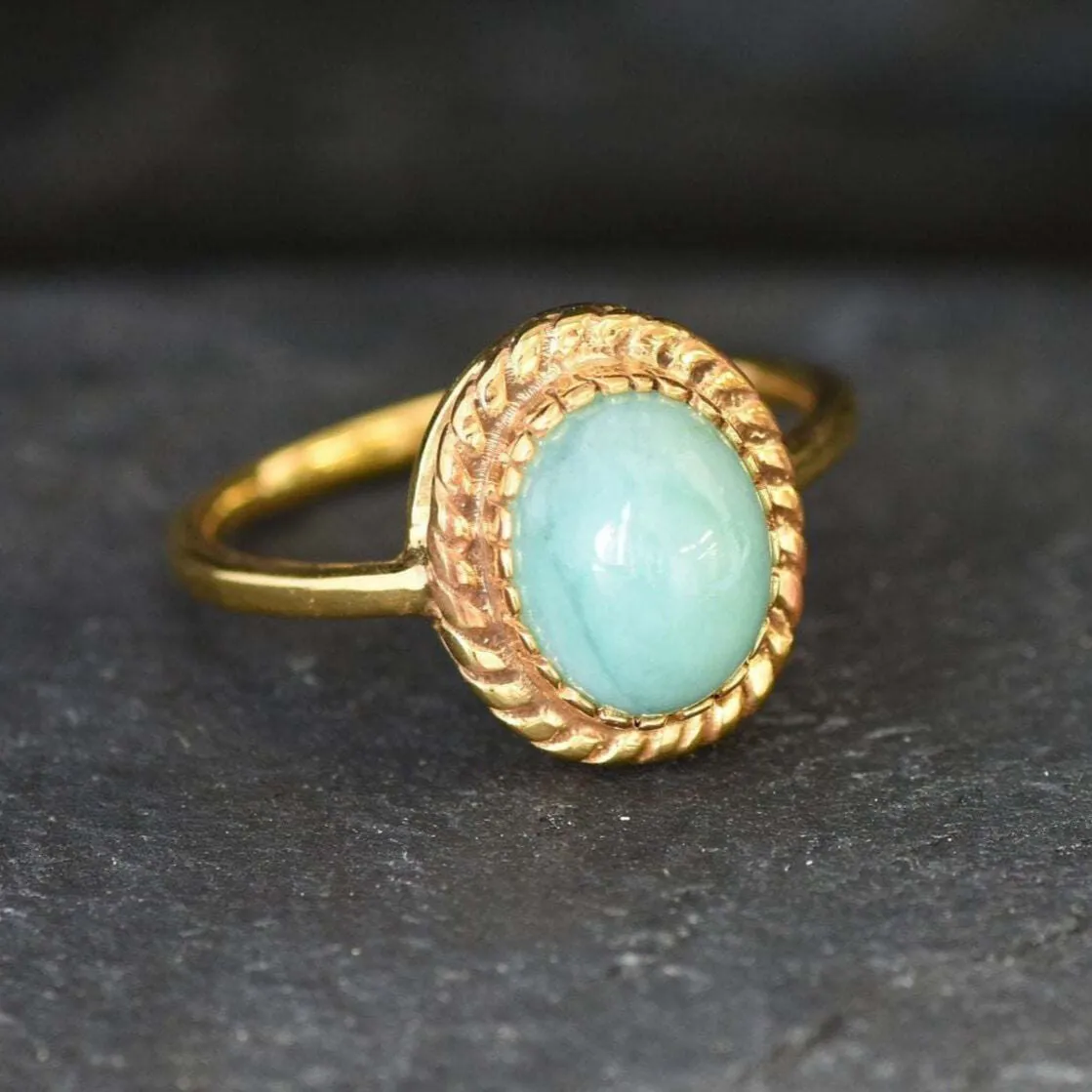 Vintage Emerald Gold Ring, Natural Emerald Ring, Statement Solitaire Ring