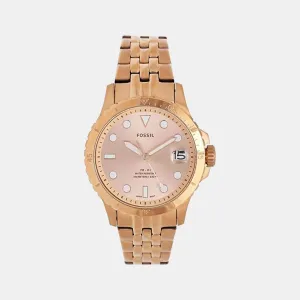 Women's Rose Gold Analog Stainless Steel Watch ES4748I