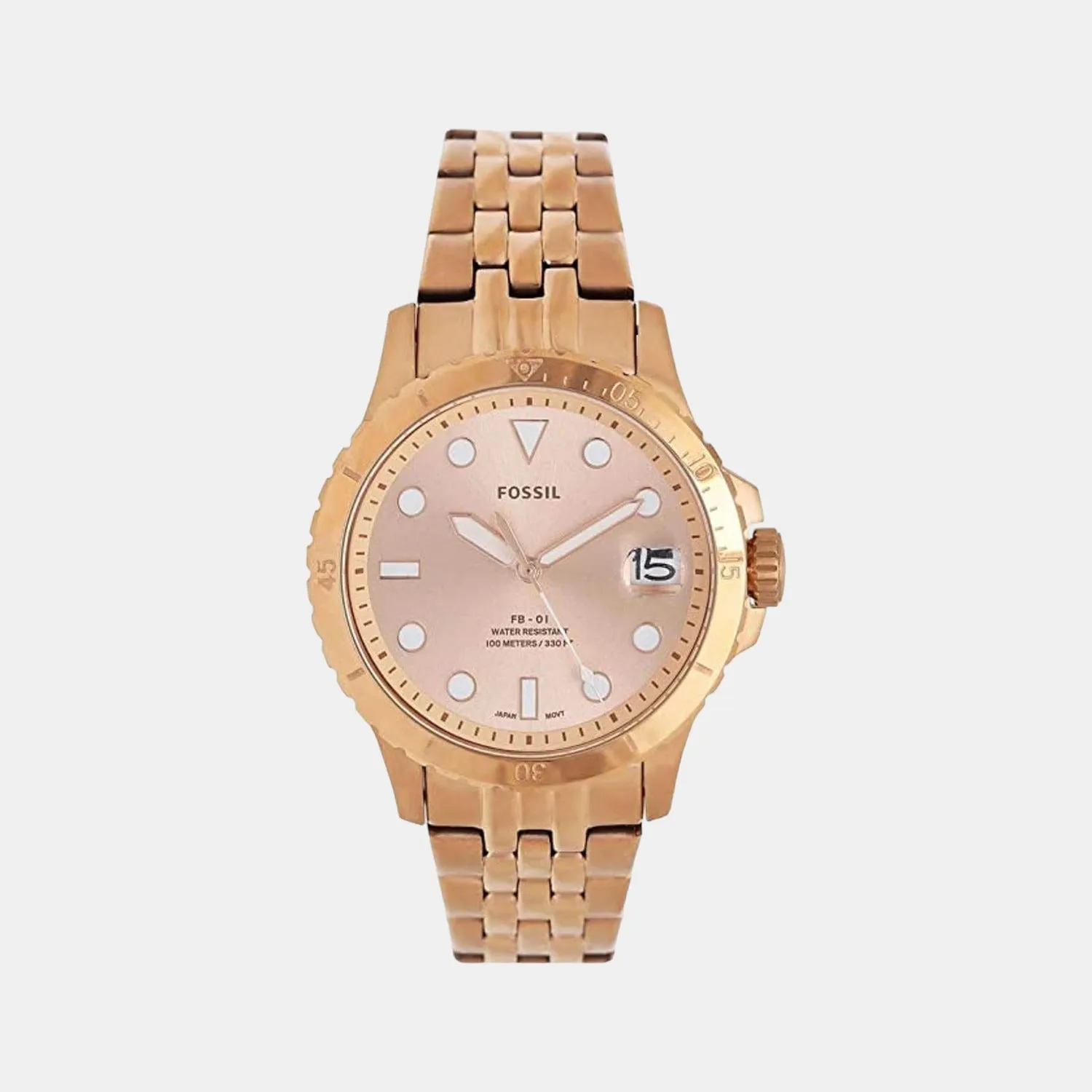 Women's Rose Gold Analog Stainless Steel Watch ES4748I